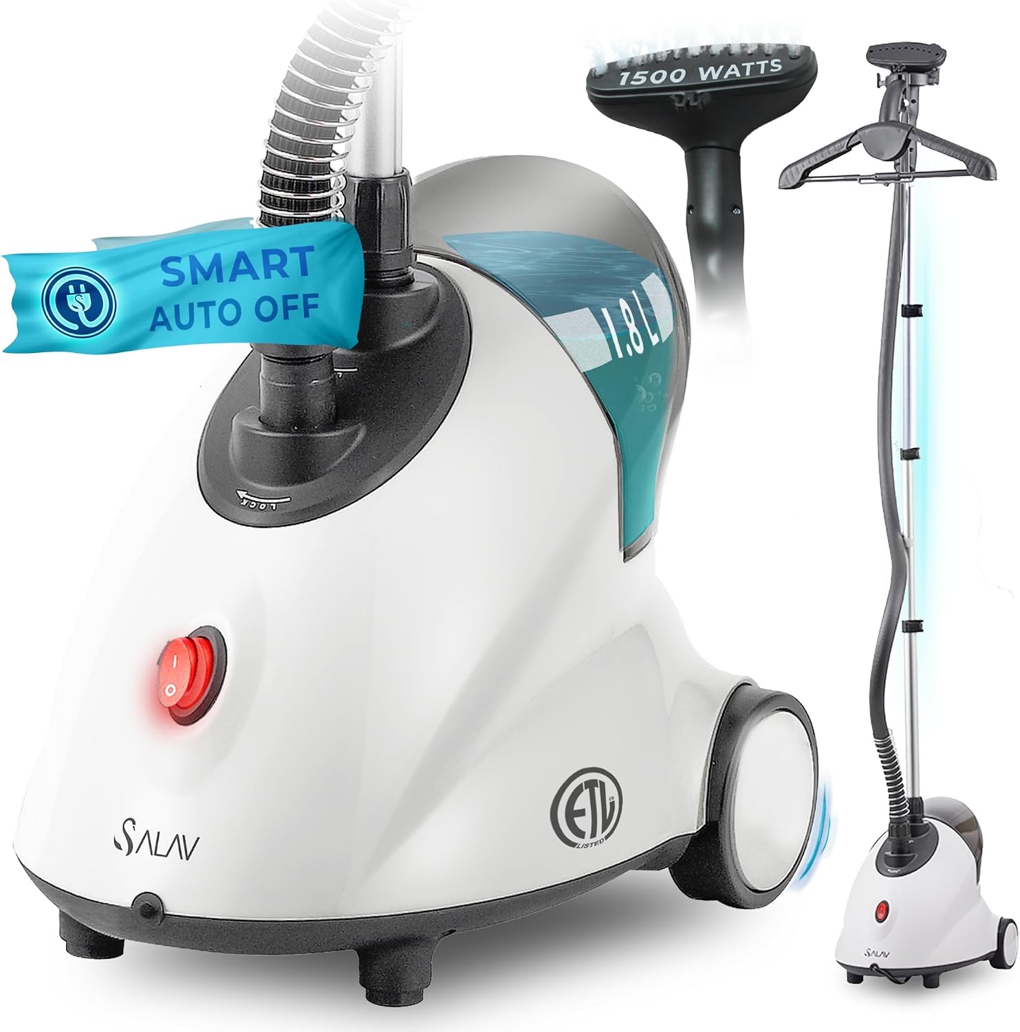 GS18 Full-Size Clothes Steamer - 1500W Power