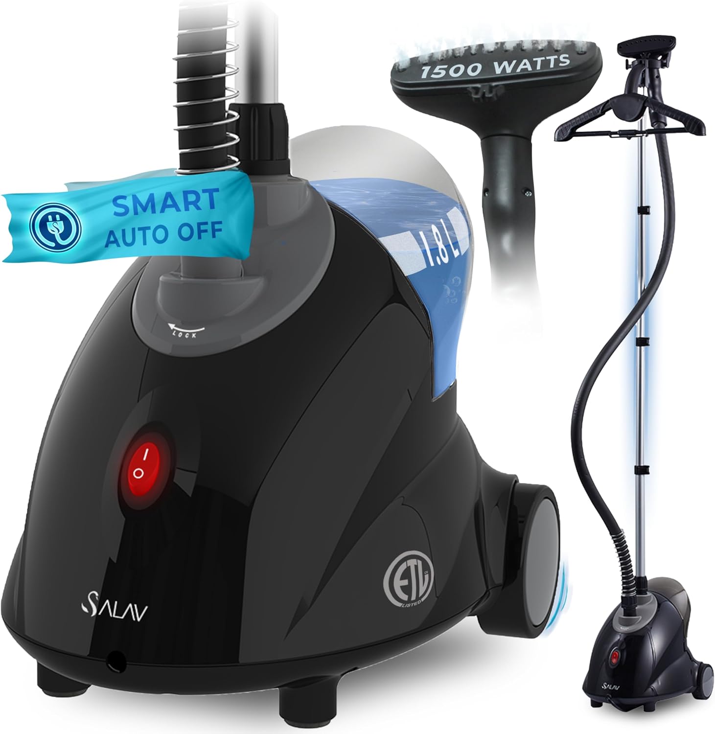 GS18 Full-Size Clothes Steamer - 1500W Power