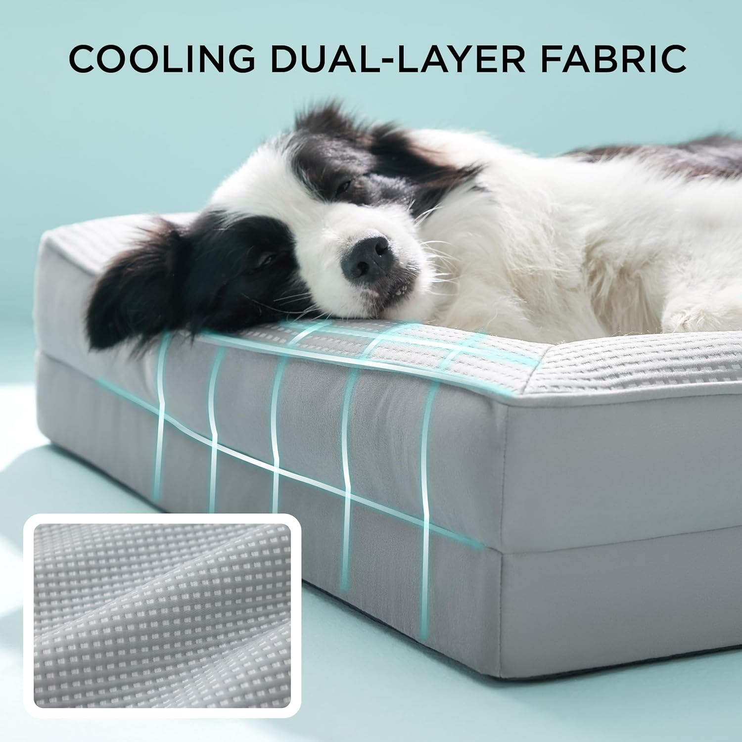 Cooling Dog Bed with Waterproof Removable Cover