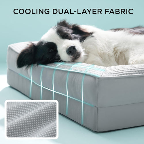 Cooling Dog Bed with Waterproof Removable Cover