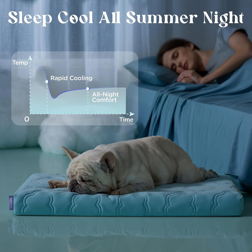 Cooling Dog Bed with Waterproof Removable Cover