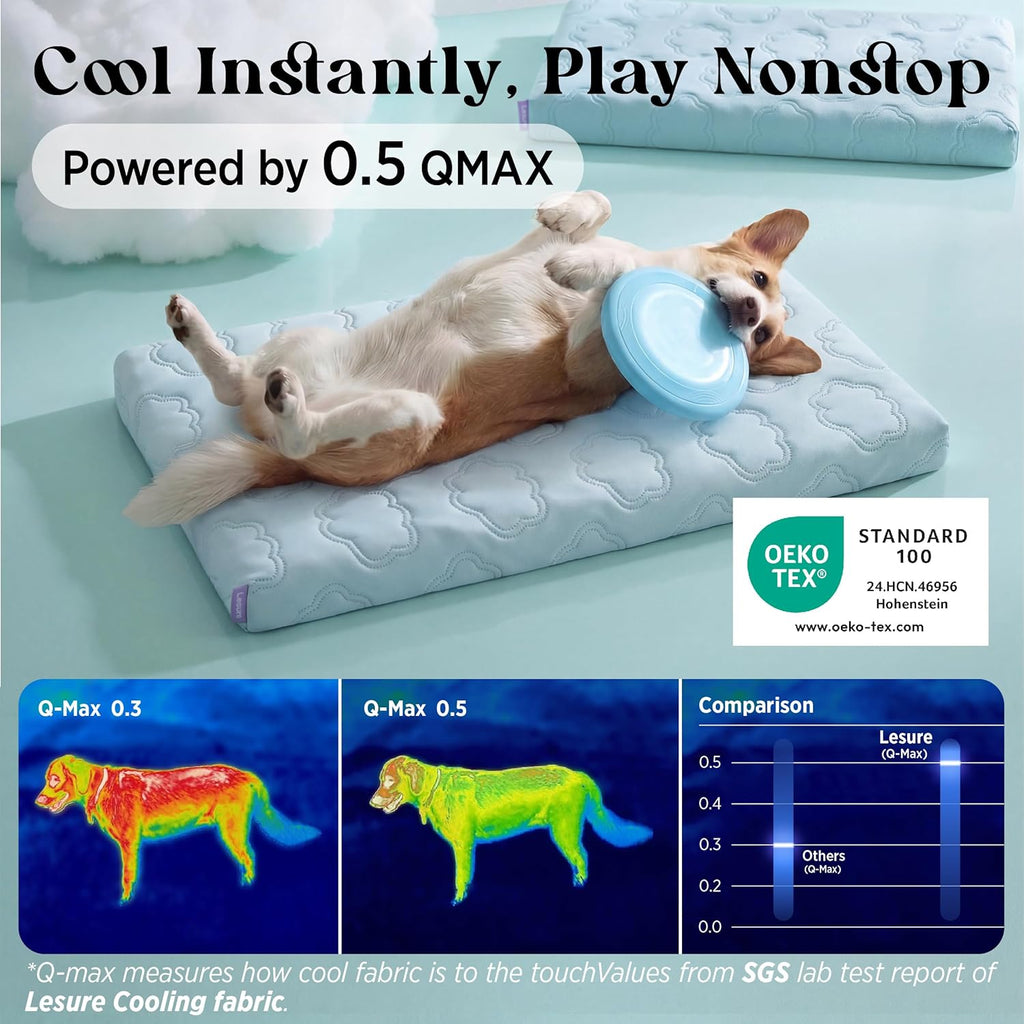 Cooling Dog Bed with Waterproof Removable Cover